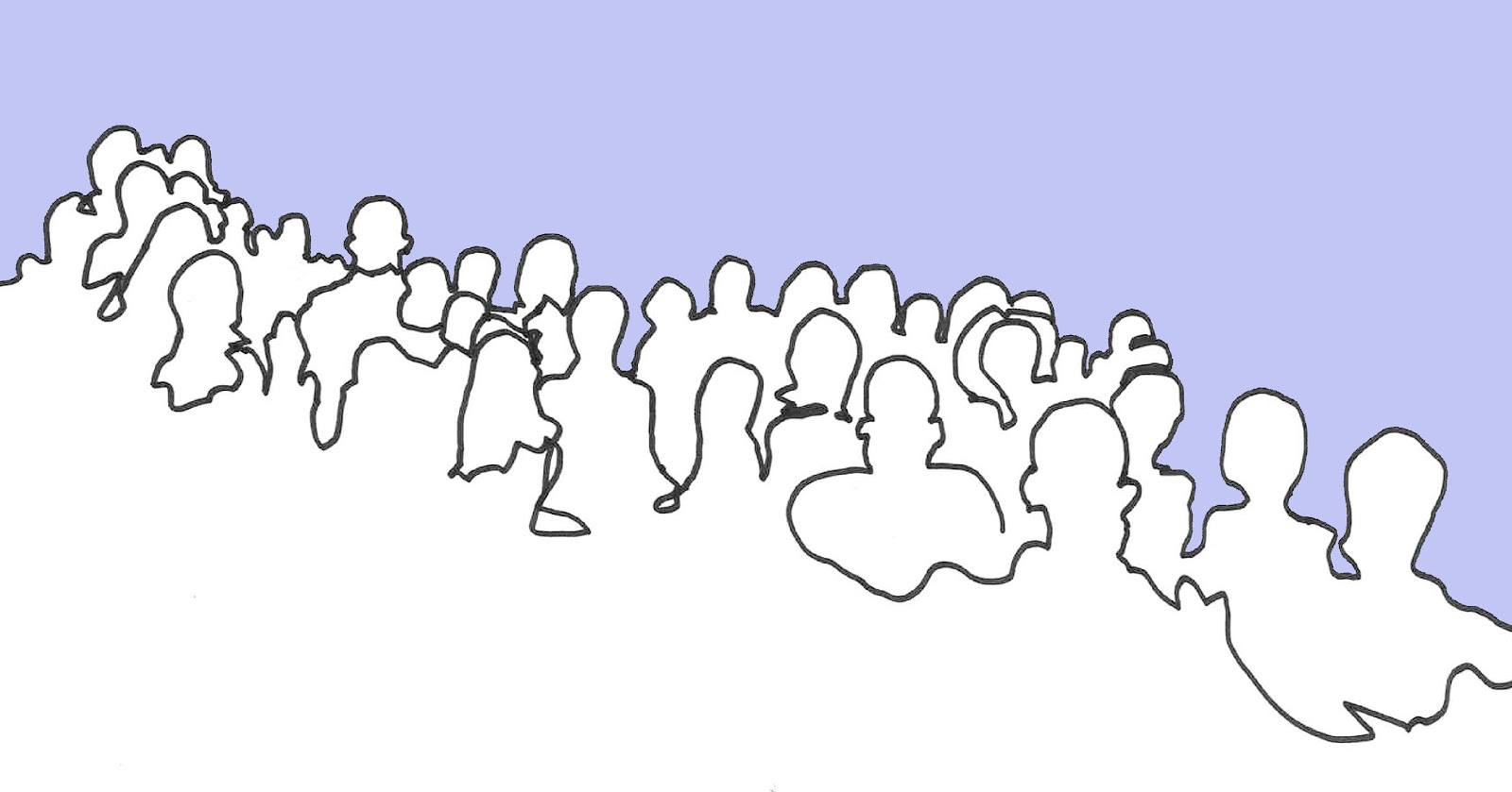 Illustration of a crowd of people